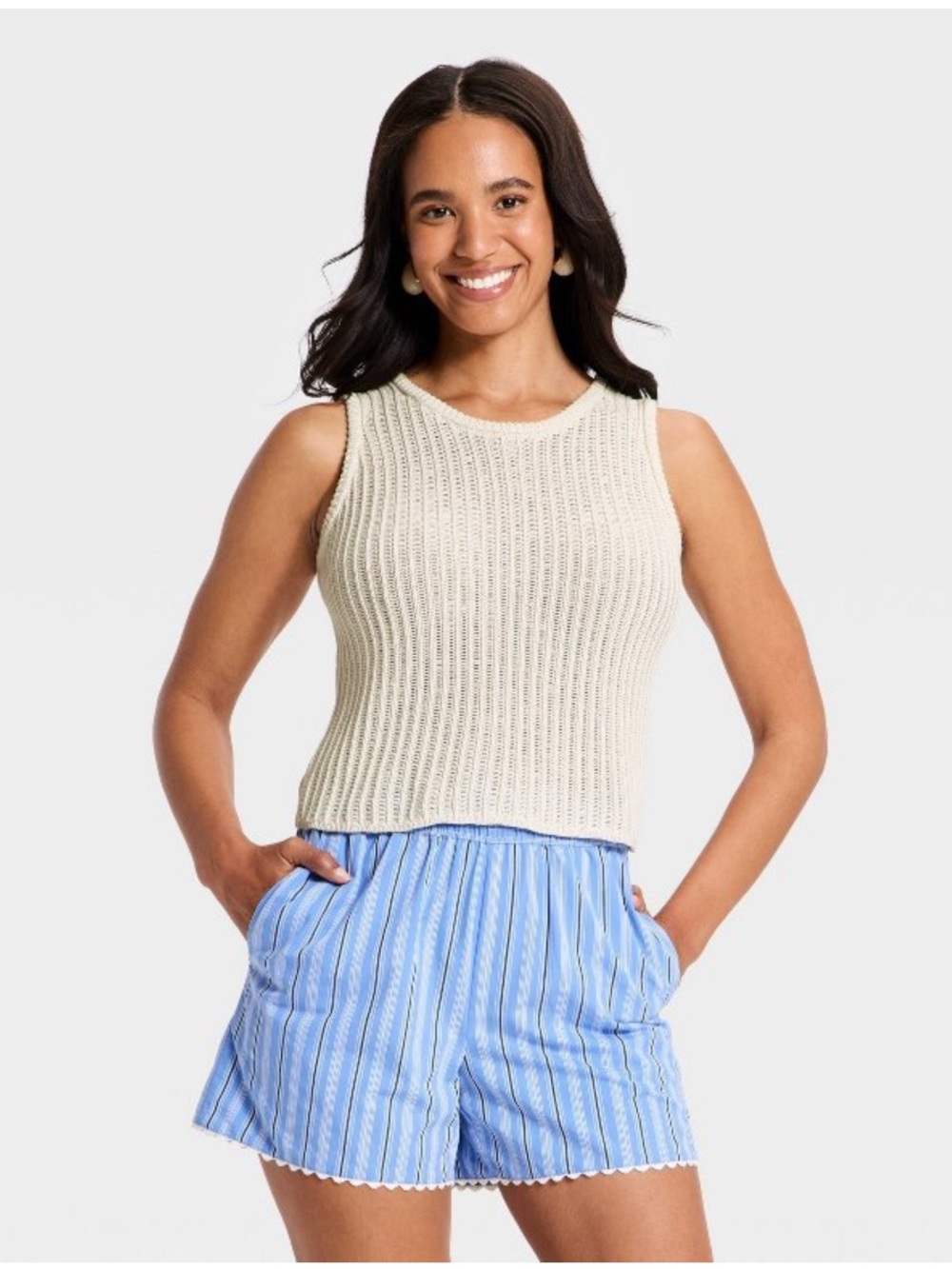 A New Day - Women's Crewneck Drop Needle Pullover
Sweater Tank Small